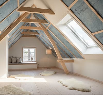 Välisolerad vind i svensk villa